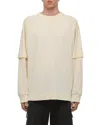 Helmut Lang Double Layer Waffle T-shirt In White