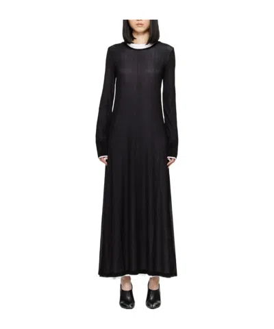 Helmut Lang Double Layer Dress In Black