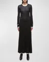 Helmut Lang Mehrlagiges Maxikleid Aus Cupro In Blk