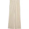 Helmut Lang Women's Linen-blend Pleated Trousers In Summer Sand