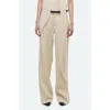 Helmut Lang Women's Linen-blend Pleated Trousers In Summer Sand