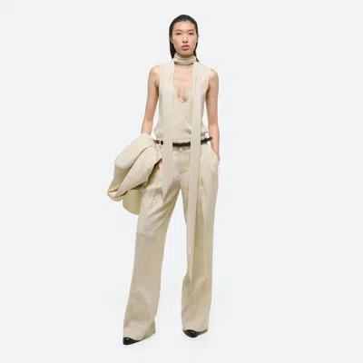 Helmut Lang Double Pleated Pants In Neutral