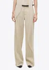 Helmut Lang Double Pleated Pants In Cream