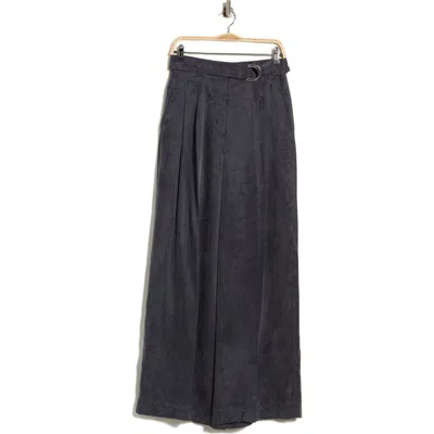 Helmut Lang Double Pleated Wide Leg Trousers In Indigo