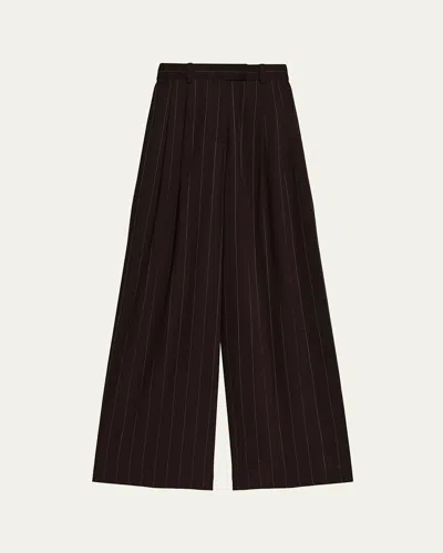 Helmut Lang Double-pleated Wide-leg Trousers In Multi