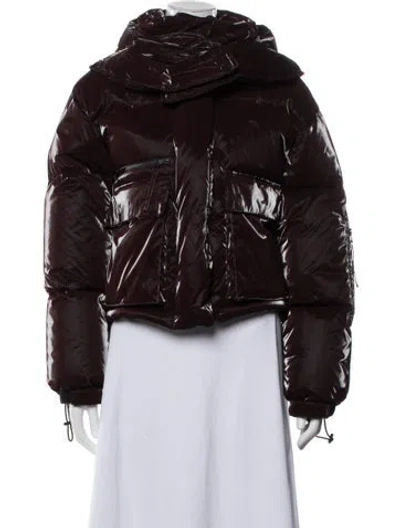 Pre-owned Helmut Lang Down Jacket In Burgundy