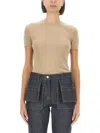 Helmut Lang Slim Fit T-shirt In Beige