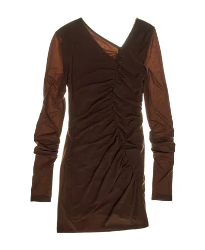 Helmut Lang Draped Asymmetric Bodycon Dress In Black