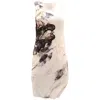 Helmut Lang Draped Carrion Print Dress In White Viscose In White