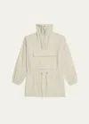 Helmut Lang Drawstring Gusset Dress In Creme