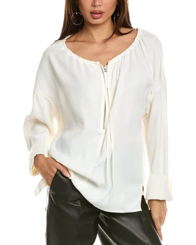 Helmut Lang Drawstring Shirt In Ivory