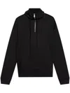 Helmut Lang Drawstring Stand-up Collar Sweatshirt In Black