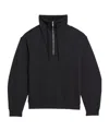 Helmut Lang Garment Washed Upstate Quarter Zip Sweatshirt In Black