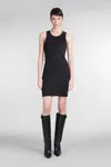 Helmut Lang Soft Ribbed Tank Dress In Black