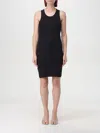 Helmut Lang Soft Ribbed Tank Dress In Schwarz