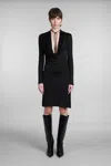 Helmut Lang Liquid Jersey Cowl-neck Dress In Black