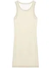 Helmut Lang Fine-ribbed Tank Minidress In White