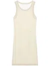Helmut Lang Fine-ribbed Tank Minidress In White