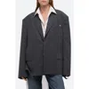 Helmut Lang Driver Blazer In Charcoal
