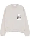 Helmut Lang Dumbo-postcard Sweatshirt In Grey