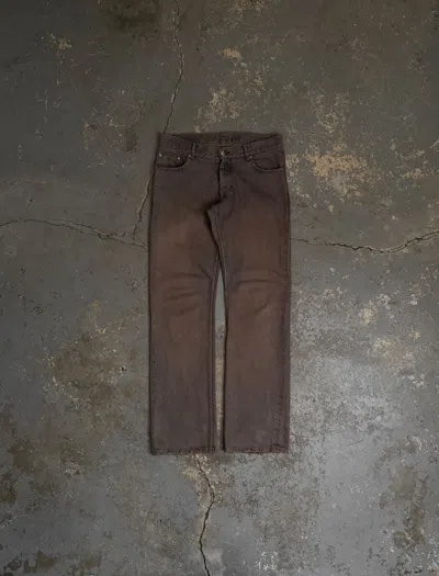 Pre-owned Helmut Lang Early 2000's Bootcut Jeans In Brown