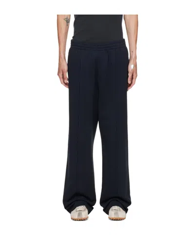 Helmut Lang Elastic Waist Casual Pants In Blue
