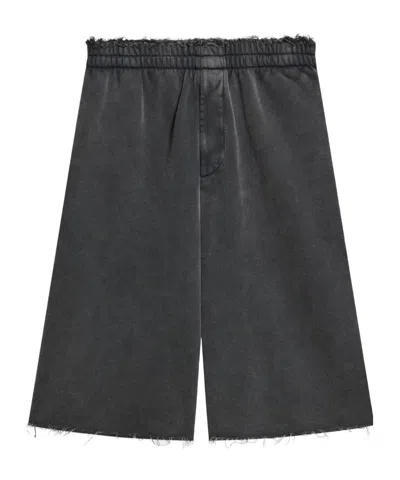 Helmut Lang Elastic Waist Shorts In Black