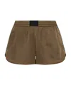 Helmut Lang Elastic Waist Shorts In Green