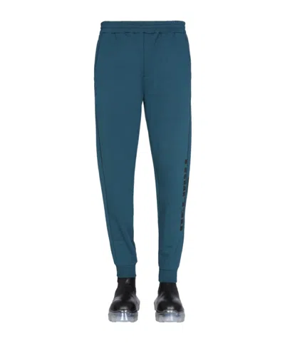 Helmut Lang Elastic Waist Track Pants In Blue