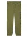 Helmut Lang Elasticated-cuff Logo-print Joggers In Green