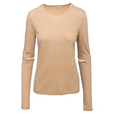 Pre-owned Helmut Lang Elbow Cut-out T-shirt - '90s In Sand