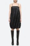 Helmut Lang Hole-punched Bubble Dress In Gradient Black