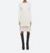 Helmut Lang Embellished Sweater Dress In Ivory In White