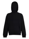Helmut Lang Embossed Logo Hooded Sweatshirt In Black