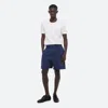 Helmut Lang Embossed Logo Shorts In Indigo