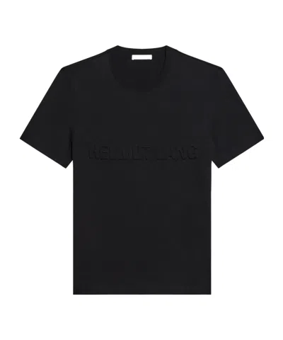 Helmut Lang Embossed Logo Tee In Black