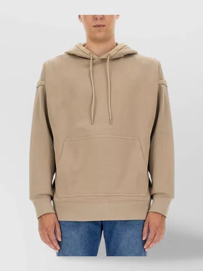 HELMUT LANG EMBROIDERED LOGO HOODED SWEATSHIRT