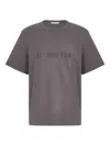 Helmut Lang Embroidered-logo T-shirt In Brown