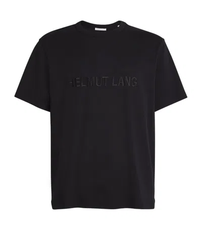 Helmut Lang Embroidered Logo T-shirt In Black