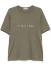 Helmut Lang Regular Fit T-shirt With Tonal Logo Embossing In Green