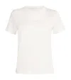 Helmut Lang Transparent Chiffon Logo T-shirt With Crew Neck In White