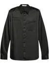 Helmut Lang Epaulette-detail Multi-pocket Shirt In Black