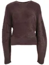 Helmut Lang Eyelash Apex Sweater In Brown