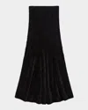 Helmut Lang Eyelash Knit Maxi Skirt In Black