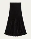 Helmut Lang Eyelash Knit Maxi Skirt In Black