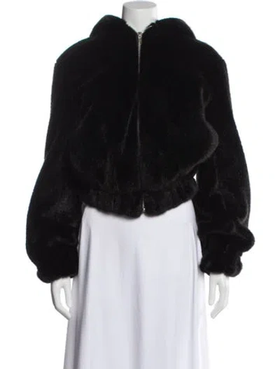 Pre-owned Helmut Lang Faux Fur Faux Fur Jacket In Black