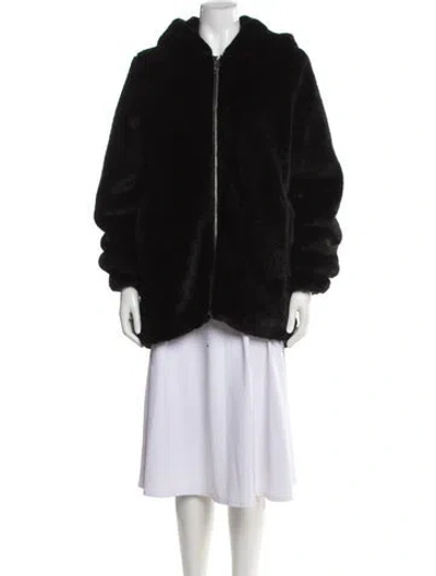 Pre-owned Helmut Lang Faux Fur Faux Fur Jacket In Black