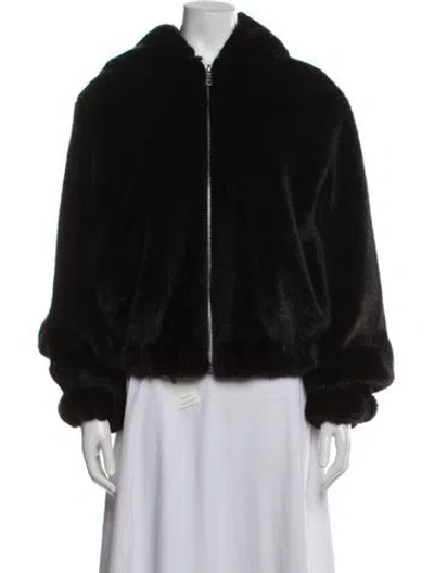 Pre-owned Helmut Lang Faux Fur Faux Fur Jacket In Black
