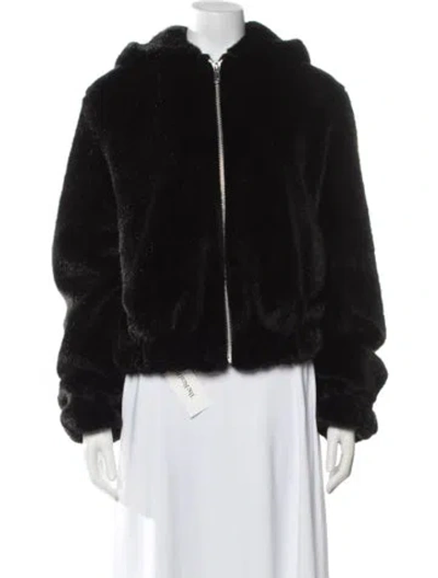 Pre-owned Helmut Lang Faux Fur Faux Fur Jacket In Black