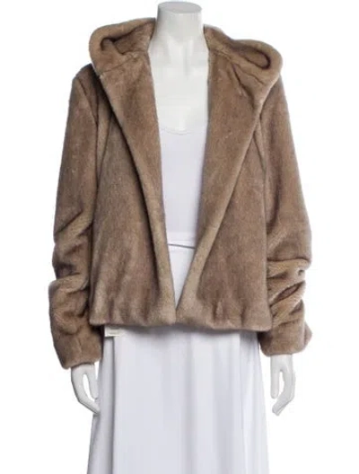Pre-owned Helmut Lang Faux Fur Faux Fur Jacket In Neutral